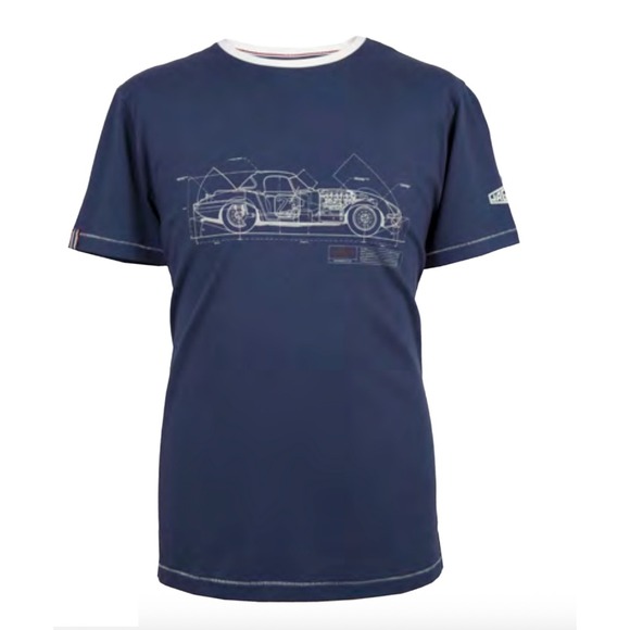 Jaguar Collection 2017 T-Shirt Blueprint Graphic Short Sleeve‎ Mens M - Picture 1 of 9